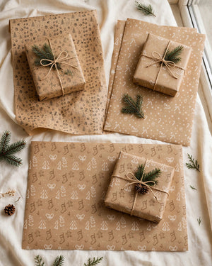 Kids Kraft Wrapping Paper Set