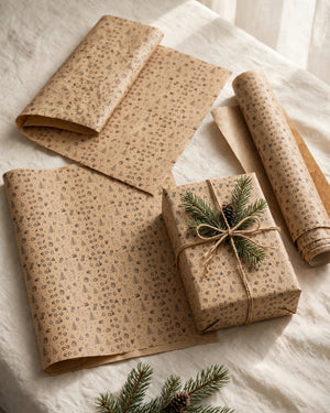 Kids Kraft Wrapping Paper 3-Pack - Design 1