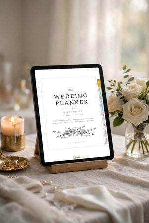 The Wedding Planner & Organizer: Illustrated Edition, Hyperlinked Digital Planner for iPad