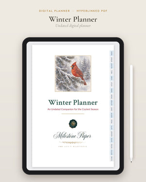 Winter Planner Undated (Digital Planner)