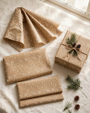Kids Kraft Wrapping Paper 3-Pack - Design 2