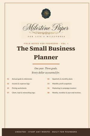 The Small Business Planner: Founders Edition (B&W)