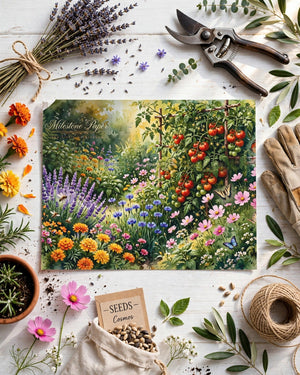 Four-Season Garden Postcard | 4x6 Garden Card | Milestone Paper