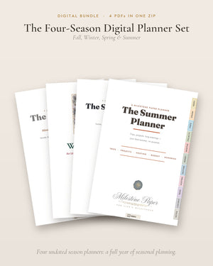Four-Season Digital Planner Set: Fall, Winter, Spring & Summer