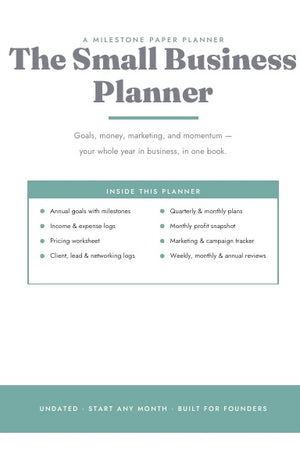 The Small Business Planner: Modern Edition (B&W)